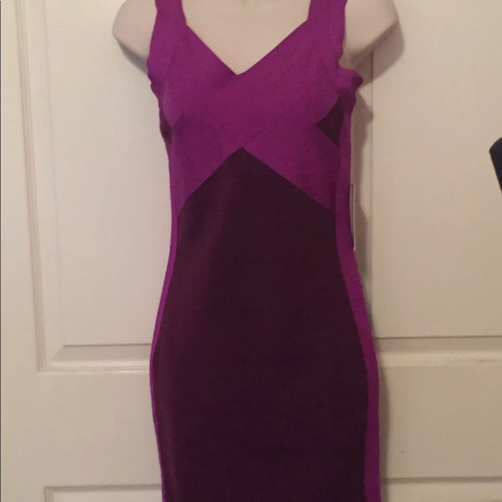 Express purple bandage mini dress NWT